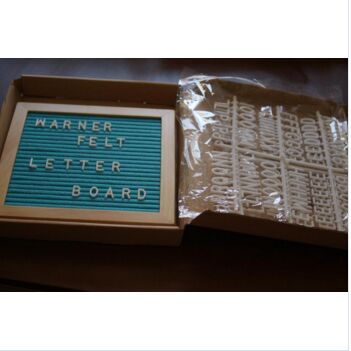 Oak Frame Black Felt Letter Board Inter Changeable White Letters Board