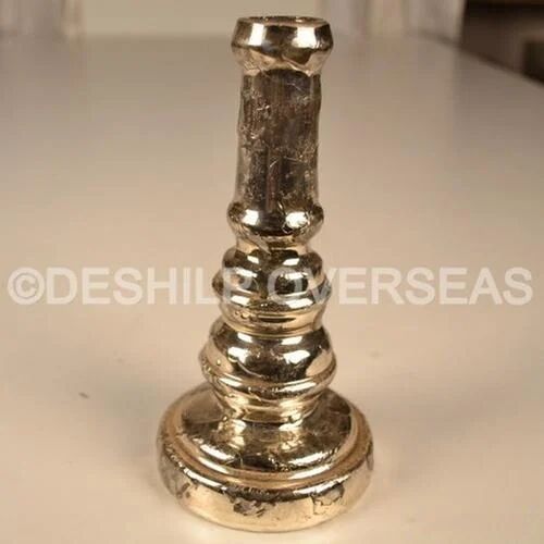 Glass Pillar Candle Holder, Color : Gold