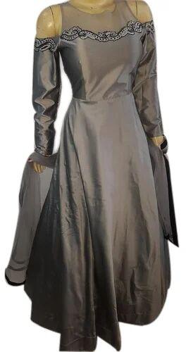 Taffeta Silk Ladies Gown, Occasion : Party Wear