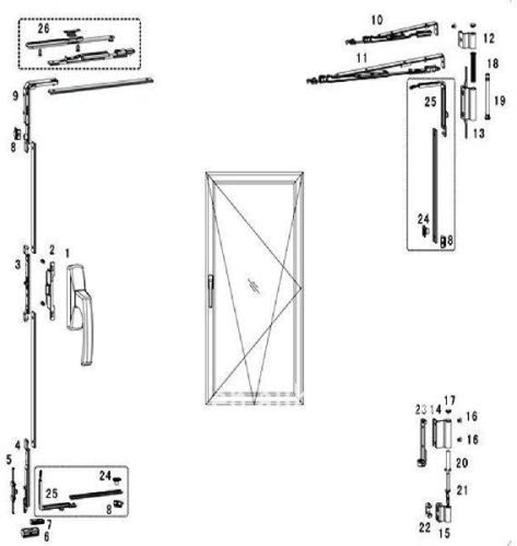 Window Hardware Aluminum Tilt &Turn Fitting