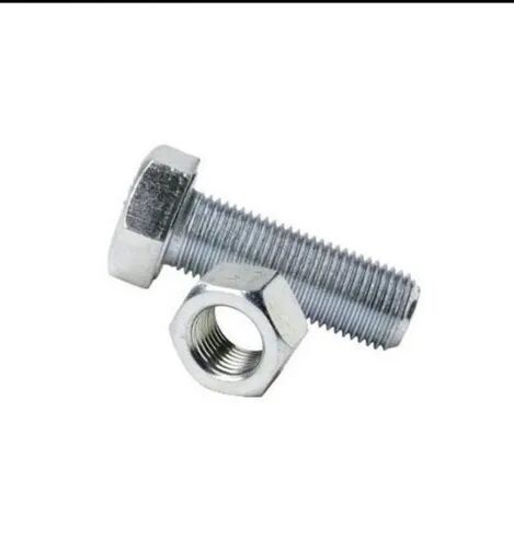 MS Hexagonal Nuts Bolt, Grade : 4.6 Grade