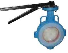 FEP / PFA Lined Butterfly Valve