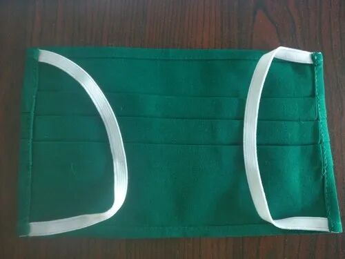 Cotton Reusable Face Mask, Color : Green