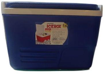 HDPE Plastic Ice Box, Color : Blue/ Red