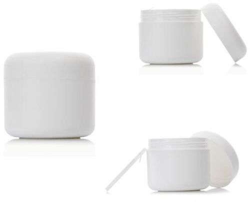 7oz Frosted White Double Wall Cosmetic Jar