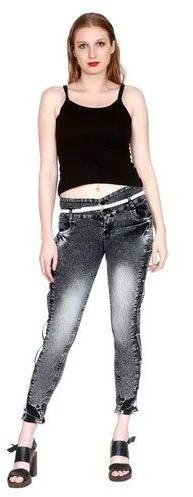 Ladies Faded Jean, Waist Size : 28 - 34 Inch