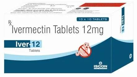 Ivermectin Tablets, Packaging Size : 10*10 Box (100 Tablets)