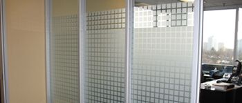 White Squares Decorative Window Film