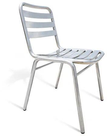 Stainless Steel Chair, For Home, Hotel, Color : Silver