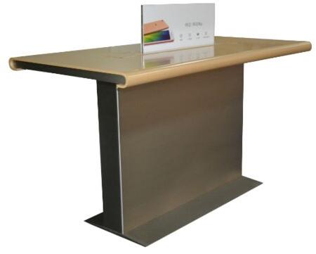 Rectangle Stainless Steel Double Side Table, Color : Brown
