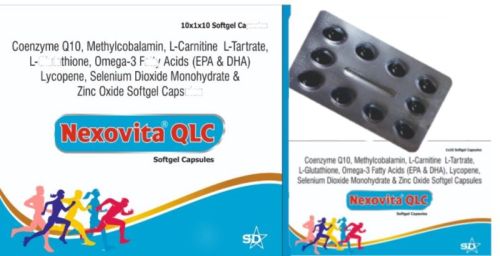 Nexovita QLC Softgel Capsule, Packaging Type : Stripes