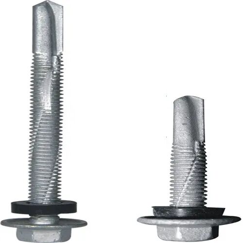 K.P Carbon Steel Self Drilling Screw, For Roofing, Size : 12*24*65 12*24*35mm