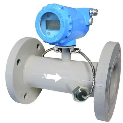 Electric Powder Coated Stainless Steel Ultrasonic Flow Meter, For Industrial, Water Chemicals