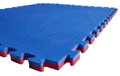 Black Interlocking Rubber Gym Mat, Pattern : Plain Printed 