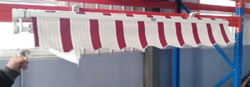 Retractable Arms Awning Red and White