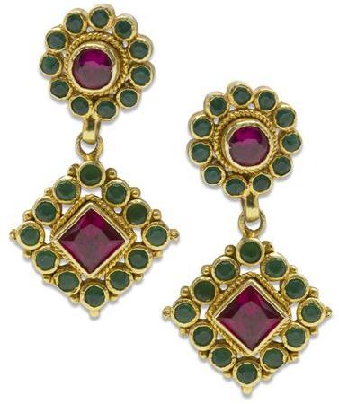 Silver Gold Plated Quad Earrings