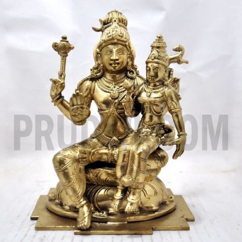 Bronze Shiva Parvati Statue 9 Inch Height