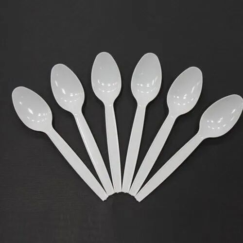 Disposable Plastic Spoons, Color : White
