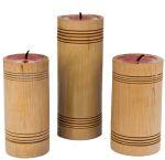 Bamboo Candle, Color : Beige