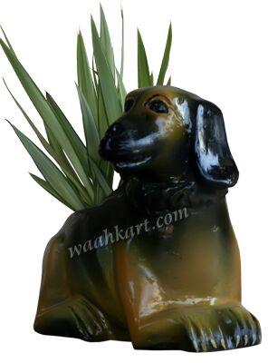Puppy Plant Pot In Lying Down Position