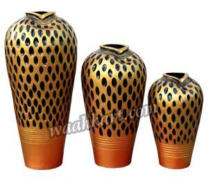 INDU Spotted Golden Flower Vases