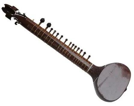 Wooden Sitar, Color : Brown