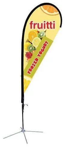 Printed Aluminium (Stand) Flag Banner Stand, Size : 3 - 5 Ft (Height)