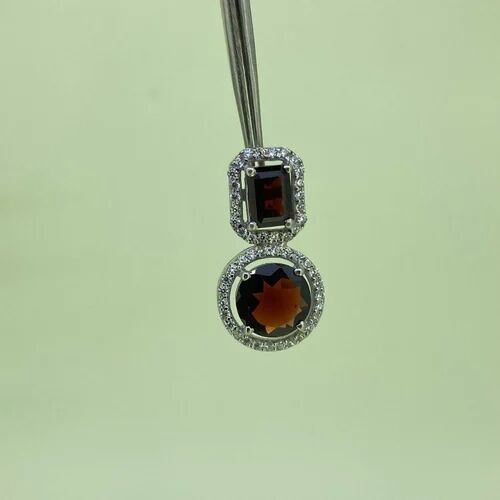 Hiara Jewels 925 Sterling Silver Garnet Stone Earring, Gender : Women