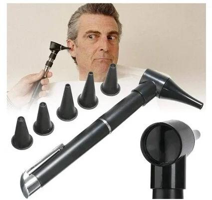 Plastic Diagnostic Otoscope Pen, Color : Black