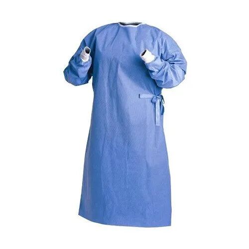 Plain Non Woven Surgical Gown, Color : Blue