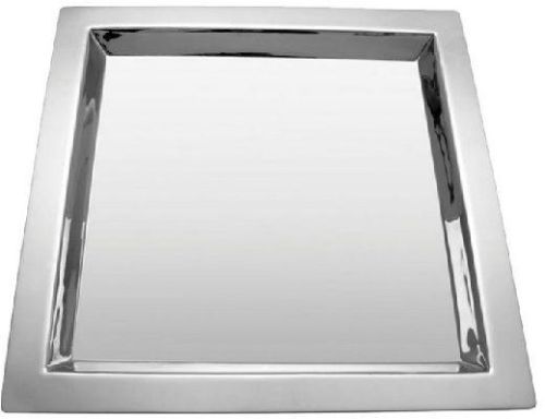 Skyra Brooklyn Mirror Steel 15x15 In Square Tray