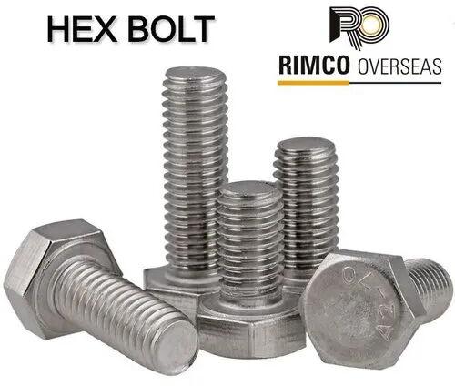 Mild Steel Hex Head Machine Bolt, Size : M3 To M52