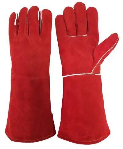 Plain Leather Hand Gloves, Finger Type : Full Fingered