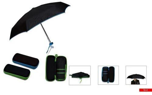 Polyester Plain Folding Umbrella, Size : 7.5 X 18.5 X 4.5 Cm