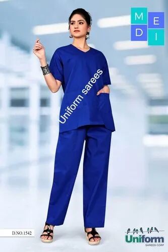 Blue Female Scrub Suit, Size : XL, 2XL