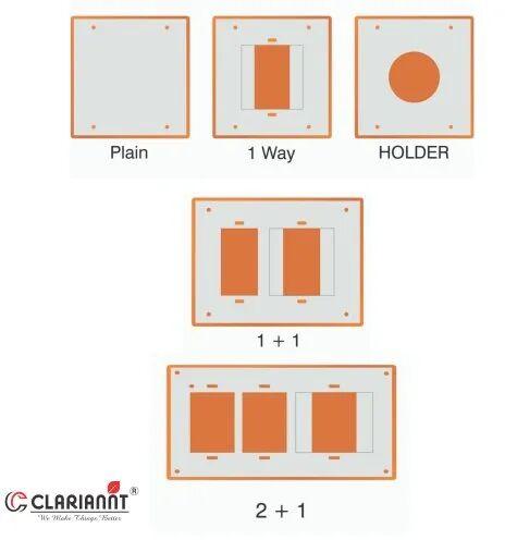 Plastic PVC Surface Gang Box, Color : BROWN