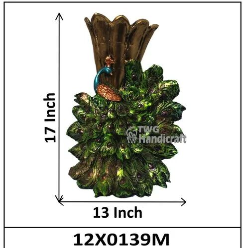 Resin Peacock Shape Flower Pot, Color : Mix Colour