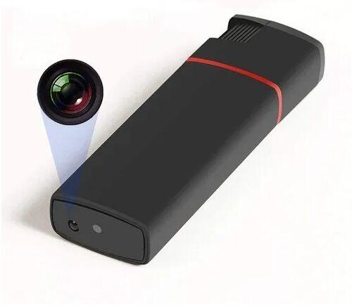 Plastic Lighter Spy Camera, Color : Black