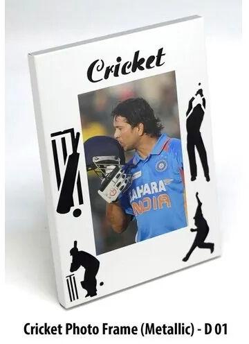 Metallic Cricket Photo Frame, Size : 8x10 Inch