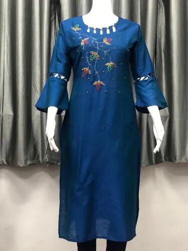 Prika Silk Kurti, Size : M, XL, XXL