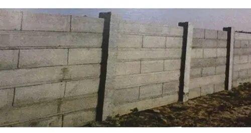 Grey Precast Boundary Wall