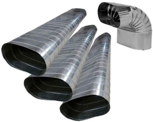 Silver Polished Galvanized Iron GI Plain Oval Duct, Feature : Durable, High Strength, Rust Proof