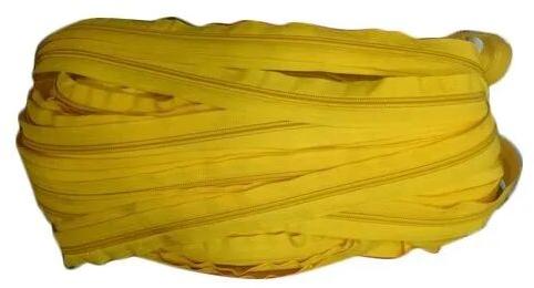 Plastic  Plain Plastic Molded Zipper, Color : Yellow Brown