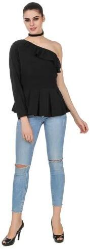 One Side Off Shoulder Ladies Western Top