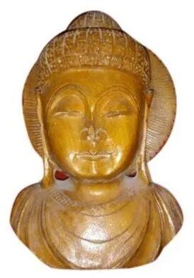 Hand Painting Wooden Buddha Statue, Size : 6X4inch