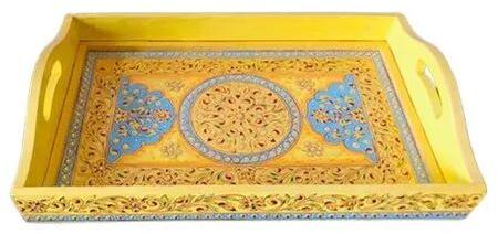 Wooden Serving Tray, Size : 12X8X1.25inch