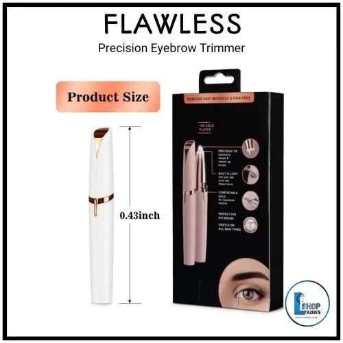 Stainless Steel Eyebrow Trimmer, Color : White