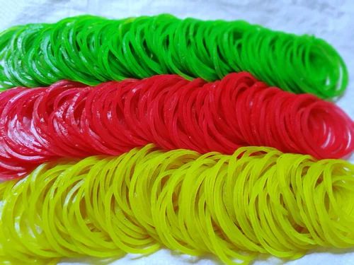 Multicolor Nylon Fluorescent Rubber Band, For Binding, Shape : Round