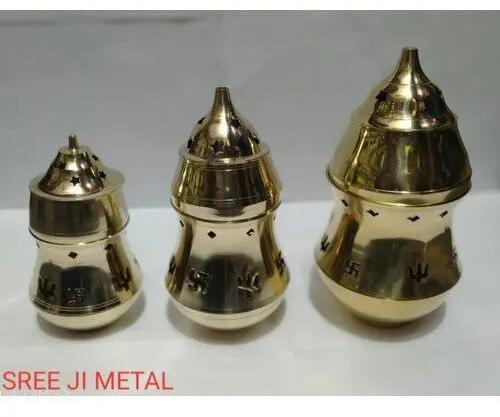 Brass Camphor Lamps, Shape : Round