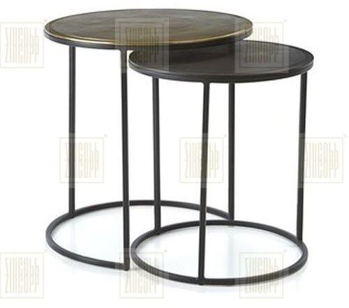 Iron Accent Table Set Of 2, For Restaurant, Office, Hotel, Home, Table Width : 15